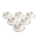 Turkish  Coffee Set 12Pcs From Joud - White