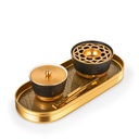 Incense Burner With Elegant Design Of 4 Pieces From Majlis - Black