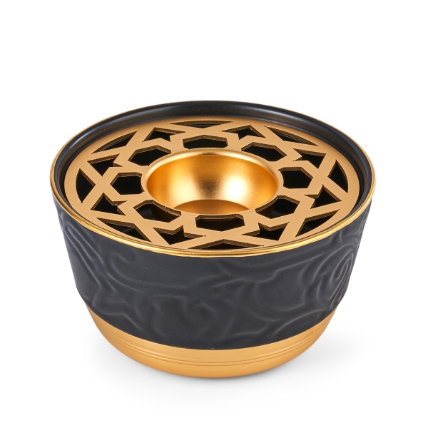 Incense Burner With Elegant Design Of 4 Pieces From Majlis - Black