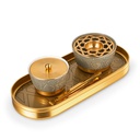 Incense Burner With Elegant Design Of 4 Pieces From Majlis - Grey