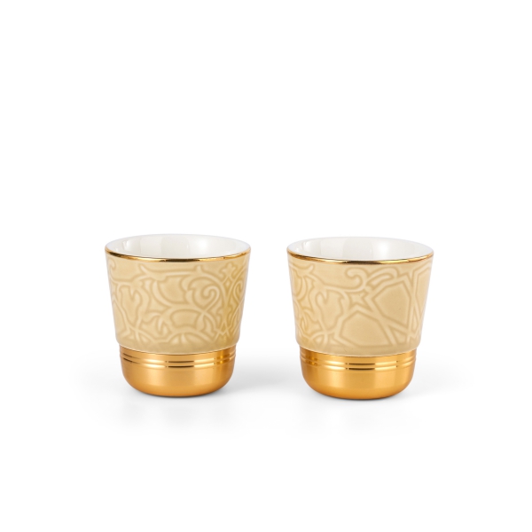 Espresso Set Of Two Cups From Majlis - Beige