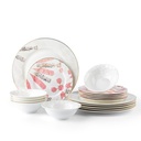 Dinner Set 18pcs From Amal - Pink