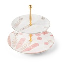 2 Tier  Serving Set  From Amal - Pink