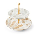 2 Tier  Serving Set  From Amal - Beige