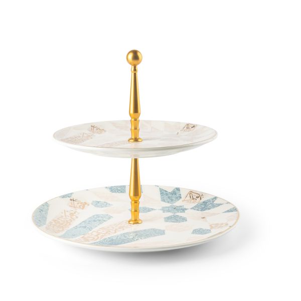 2 Tier  Serving Set  From Amal - Blue