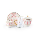 Tea And Arabic Coffee Set 19Pcs From Amal - Pink