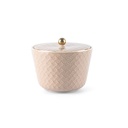 Medium Porcelain vase With Cover From Rattan - Brown
