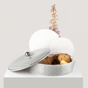 Medium Date Bowl From Rattan - Grey