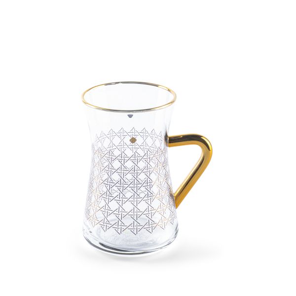 Tea And Arabic Coffee Set 19Pcs From Rattan - Red
