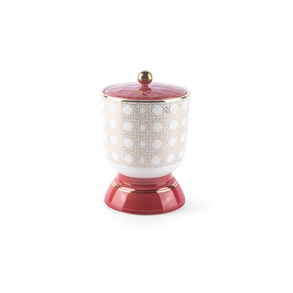 Tea And Arabic Coffee Set 19Pcs From Rattan - Red
