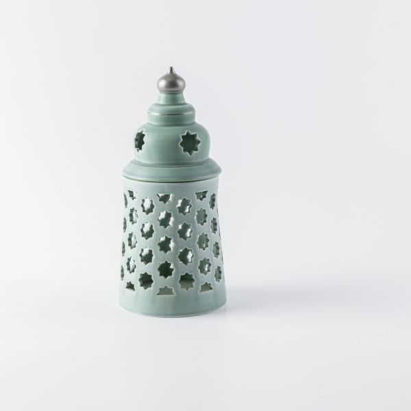 Medium electronic Candle From Rosette - Blue