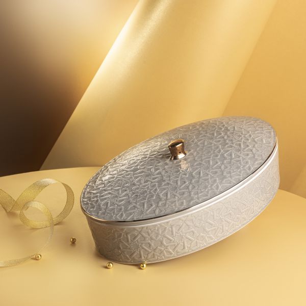  Large Date Bowl From Crown - Grey