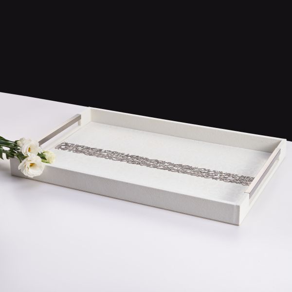  Leather Tray From Joud - White