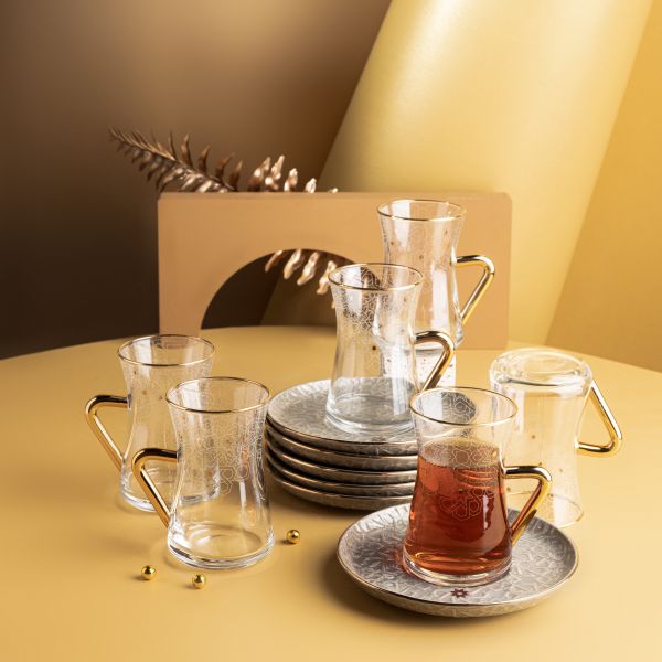 Tea Glass Sets From Crown - Grey