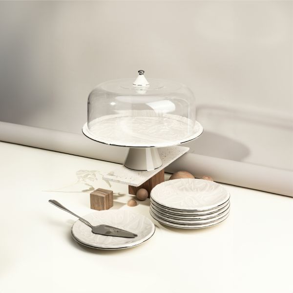 Cake Serving Set 9 Pcs From Diwan -  Pearl