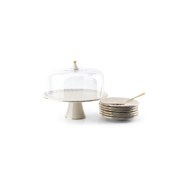 Cake Serving Set 9 Pcs From Diwan -  Beige
