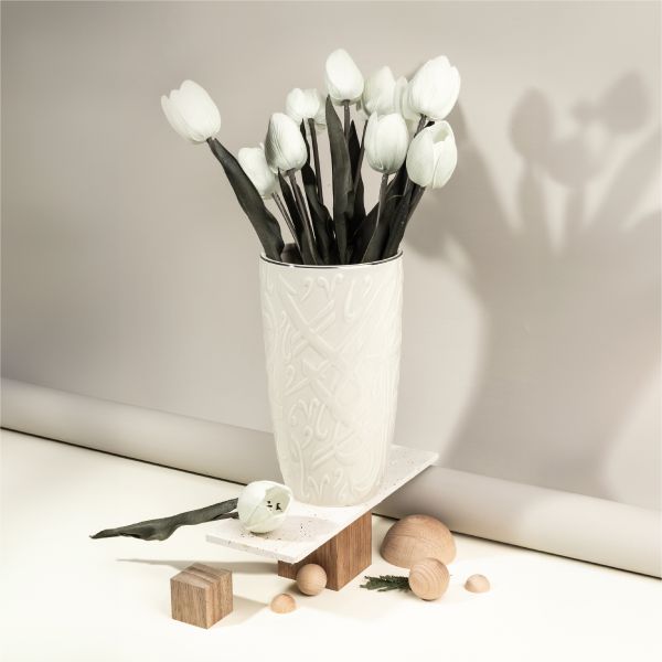 Big Flower Vase From Diwan -  Pearl
