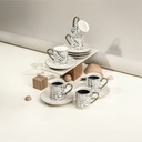 Turkish Coffee Set 12 pcs From Diwan -  Pearl