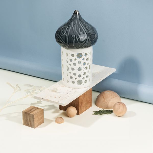 Medium Electronic Candle From Diwan -  Blue