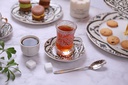 Set of 6 glass 6saucer and 6 cawa cup
