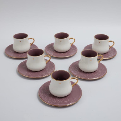 [DUN1354] 6cup 6saucer 200CC - Purple   