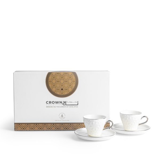 [ET2087] Turkish  Coffee Set 12Pcs From Crown - Silver