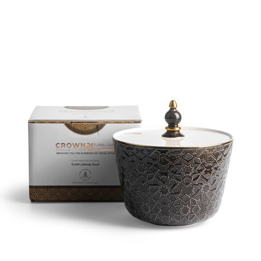 [ET2130] Large Porcelain Vase From Crown - Black