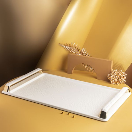 [TH0039] Serving Tray From Crown - Pearl