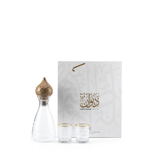 [GC1041] Glass Juice Set From Diwan -  Coffee