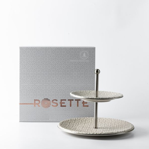 [ET2223] Serving Stand From Rosette - Beige