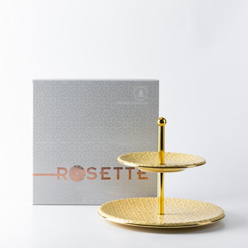 [ET2226] Serving Stand From Rosette - Ivory