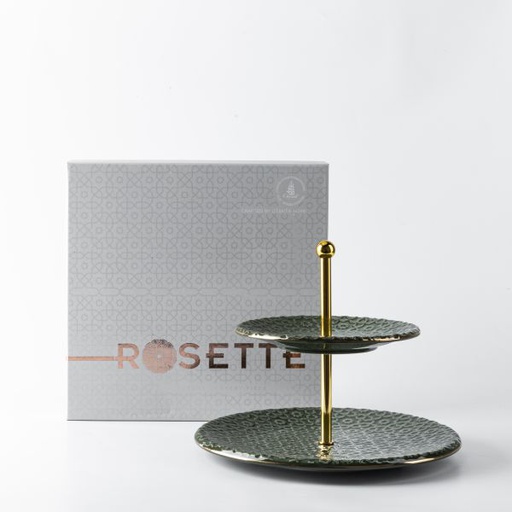 [ET2227] Serving Stand From Rosette - Green