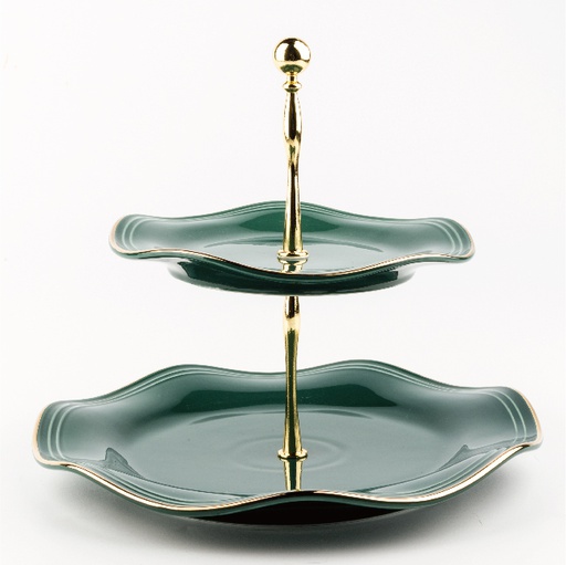 [ET1302] Green - Cake Stand From Waves