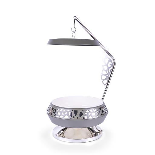 [JG1211] Large Serving Buffet with Porcelain Bowl From Majlis - Grey