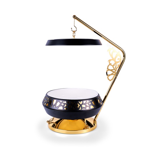 [JG1213] Large Serving Buffet with Porcelain Bowl From Majlis - Black